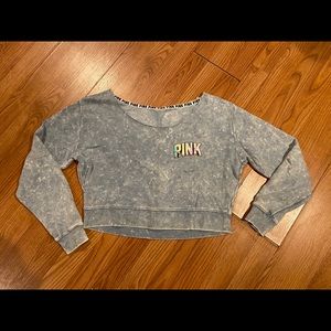 Pink cropped sweatshirt